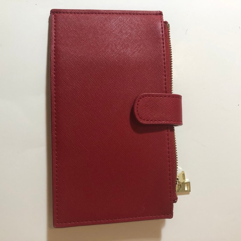 Elevate Your Everyday: Saffiano Leather Double-Zip Wristlet